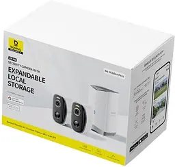 Набір бездротових камер відеоспостереження Baseus Security N1 Plus Outdoor комплект 2 штуки (S0TY002132) - мініатюра 3