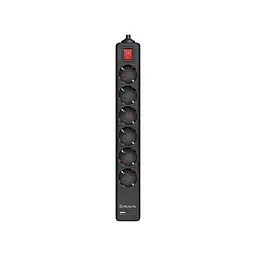 Мережевий фільтр живлення REAL-EL RS-PROTECT 605 3m, black (EL122300041)