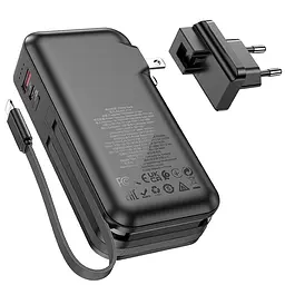 Портативний ЗП Power Bank Hoco J126 Travel 22.5W+PD20W 10000 mAh Black - мініатюра 4