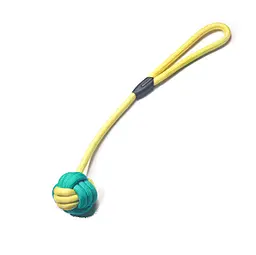 Іграшка для собак Derby Dog Rope Toy - Ball with Long Handle - мініатюра 1