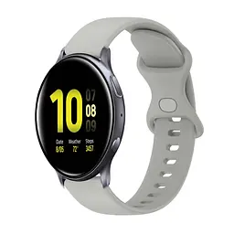 Ремінець силіконовий для смарт-годин BeWatch Amazfit універсальний 20 мм CBітло-сірий (101N3L05.2) - мініатюра 7