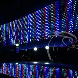 Новорічна світлодіодна гірлянда шторка дощ "Водоспад" YS-84003 560 LED 3х3 метра (мультиколор) 82811 - мініатюра 4