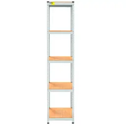 Металевий стелаж Emby Light Series (розмір 2400х450x300мм) 5 полиць ДСП до 100кг Білий - мініатюра 3