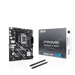 ASUS Материнська плата PRIME B760M-F WIFI s1700 B760 2xDDR5 M.2 HDMI DP Wi-Fi BT mATX - мініатюра 10