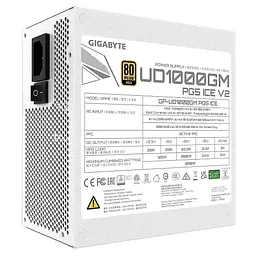 Блок живлення 1000 Вт, UD1000GM PG5 V2, White, модульний Gigabyte teh0028809 - мініатюра 2