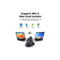Мишка Ugreen MU008 Vertical Wireless Black (25444) - мініатюра 6
