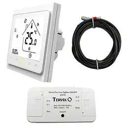 Комплект бездротового управління опаленням ZigBee: термостат вбудов. + реле On/Off (220В) (495121)
