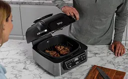 Мультипіч Ninja Foodi Health MultiGrill & Air Fryer чорна (AG301EU) - мініатюра 9