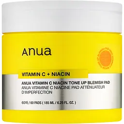 Диски проти недосконалостей Anua Vitamin C+ Niacin Tone Up Blemish Pad тонізувальні 60 шт. - мініатюра 2