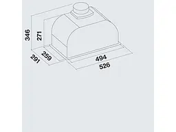 Витяжка вбудована Falmec Gruppo Incasso Burano Plus 50 Black (600) CBIN50.E11P2ZZZN460F - мініатюра 3
