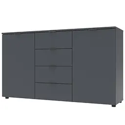 Комод Doros Рон 5 Графіт 2 фасади 4 шухляди 140х38х81 (44900235) - мініатюра 2