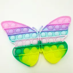Сенсорна іграшка антистрес силіконова нескінченна пухирець поп іт UKC Pop It Fidget метелик різнокольоровий - мініатюра 4