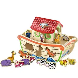 Дерев'яний сортер Viga Toys Ковчег зі звірятами (50345) - мініатюра 2