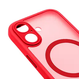 Чехол для Apple iPhone 17, Lush MagCase, красный, противоударная панель-накладка из TPU и PC, полупрозрачный чехол с MagSafe (с магнитом), с защитой камеры, поддержка беспроводной зарядки, защита всего корпуса, ArmorStandart (ARM87486) - мініатюра 4