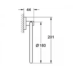 Вішалка для рушника Grohe Essentials 40365DL1 Теплий закат - мініатюра 2