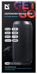 Портативна акустика Defender Enjoy S100 чорний (65101) (6974735) - мініатюра 6