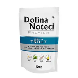 Вологий корм для собак Dolina Noteci Premium з фореллю пауч 500 г