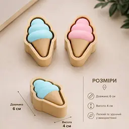 Клікер-антистрес Puffy Ice Cream Clicker 32939 6х4 см блакитний - мініатюра 6