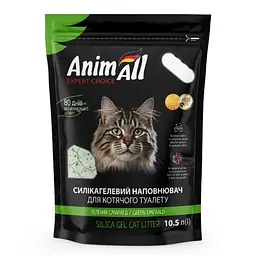 Наповнювач силікагелевий для котів AnimAll Кристали смарагду, 10,5 л (4,4 кг)