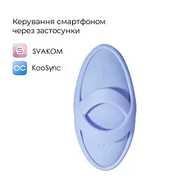 Смарт-вібратор для клітора Svakom Echo 2 Sky Blue, підігрів до 38 °C, знімна насадка на палець - мініатюра 2
