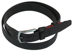 Ремінь Skipper 1057-33 під брюки натуральна шкіра 3,3 см Чорний