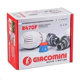 Комплект термостатичний Giacomini R470FX003 1/2” кутовий 2 крана + термоголовка 30412 - мініатюра 3