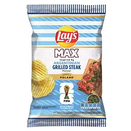 Чіпси Lay’s Max Argentinian Grilled Steak зі смаком аргентинського стейка 190 г
