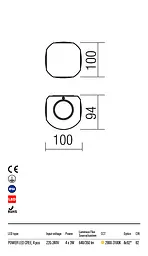 Бра вуличне MILESTONE AP LED 2X4W IP54 DG 3000K (5.1.2) Redo 9169 - мініатюра 5