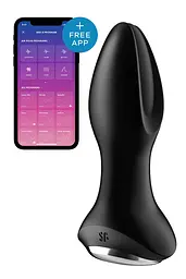 Анальна смарт вібропробка із перловим масажем Satisfyer Rotator Plug 2+ Black Satisfyer IG003160; SO6279 94174
