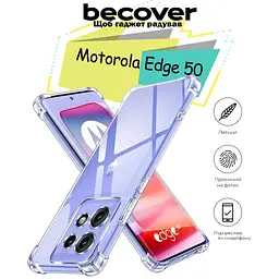 Чохол до мобільного телефона BeCover Anti-Shock Motorola Edge 50 Clear (713149) - мініатюра 4