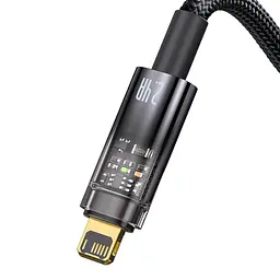 Кабель Baseus Explorer Series Auto Power-Off Fast Charging Data Cable USB to Lightning 2.4A 2m CATS000501 - мініатюра 3