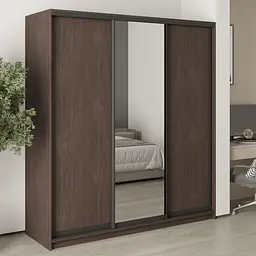 Шафа-купе тридверна MebelStar Комбо BG 2ДСП/Дзеркало 190x45x210 см Дуб рістрето (MBS-9169)