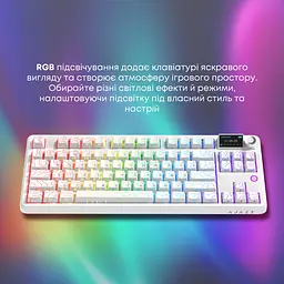 Клавіатура бездротова Ajazz AK870 V2 Maillard Switch White (AK870-V2-S-W) - мініатюра 17