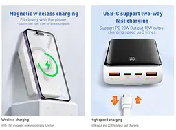 Повербанк Powerbank LogicPower LPPQ18 20000 mAh MagSafe QC PD 22.5W - мініатюра 5