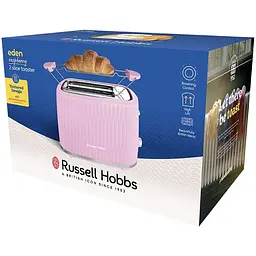 Тостер Russell Hobbs Eden 800 Вт малиновий (27372-56) - мініатюра 2
