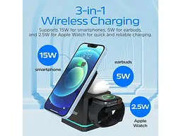 Бездротовий зарядний пристрій Energizer 3-in-1 Magnetic Wireless Charging Dock (WCP307) - мініатюра 9