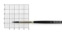 Пензель білка кругла Classic 3049R № 3 коротка ручка Kolos - мініатюра 2