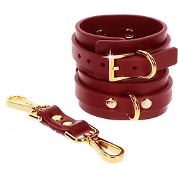 Фіксатори для БДСМ на стегна та зап'ястя Taboom Wrist To Thigh Cuff Set Red (червоний) - мініатюра 5
