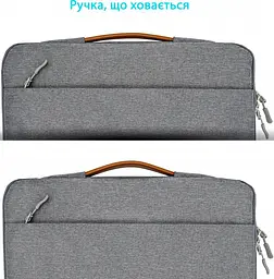 Чохол для ноутбука Grand-X SLX-15G 15" Grey - мініатюра 4