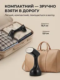 Професійний відпарювач для одягу ELORY Hand Steamer Ручний відпарювач для речей, Парова праска, Парогенератор 2400Вт, Black - мініатюра 9