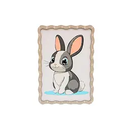 Картина по номерах "Кролик" PuzzleOK Puz-22944 формат А4 пензлик, фарби, кріплення для стіни - мініатюра 3