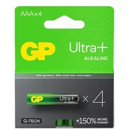 Батарейка GP AAA LR03 Ultra Plus Alcaline х 4 (24AUP21-SB4 / 4891199203985)