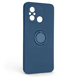 Силиконовый чехол для Xiaomi Redmi 12C, Icon Ring, синий, панель-накладка, с кольцом-подставкой на 360°, противоударный, возможность использования магнитных держателей, ArmorStandart (ARM68793)