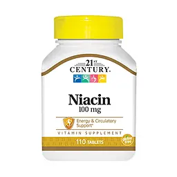 Вітаміни та мінерали 21st Century Niacin 100 mg, 110 таблеток