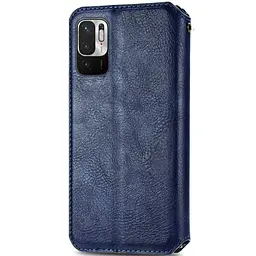 Шкіряний чохол-книжка GETMAN Cubic (PU) для Xiaomi Redmi Note 10 5G / Poco M3 Pro Синій - мініатюра 4
