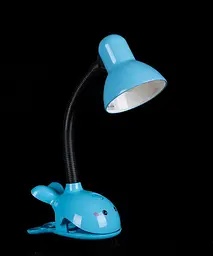 Настільна лампа офісна Splendid Ray NSM-990, E27, 40W, блакитна/чорна, регульована висота, сучасний стиль - мініатюра 2