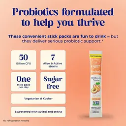 Пробіотичний напій Enzymedica Probiotic Drink Mix 50 млрд КУО смак персика 20 стіків по 2 г - мініатюра 3