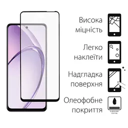 Скло захисне Dengos Full Glue OPPO A40m Black (TGFG-413) - мініатюра 2