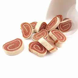 Ласощі для собак Селянські Смаколики роли з куркою та тріскою 3.5-4 см 500 г