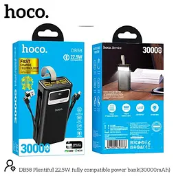 Універсальна мобільна батарея Hoco DB58 Plentiful 22.5W fully compatible 30 000mAh чорний - мініатюра 5